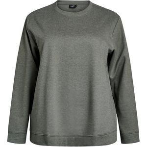Zizzi Sweatshirt 'Vigga'  donkergroen
