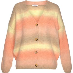 Gebreide Trui - Kleurverloop - V-hals - Lange Mouw - Normale Pasvorm