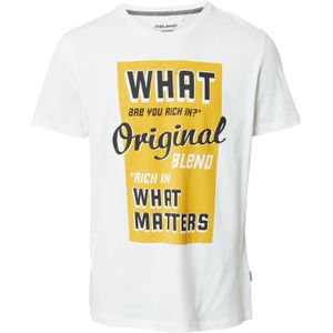 BLEND Shirt  geel / zwart / wit