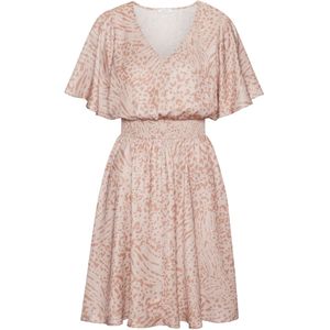 LASCANA - Zomerjurk - Poederroze - Dierenprint - Knielengte