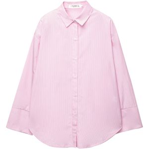 Pull&Bear Blouse  lichtgrijs / rosa / wit