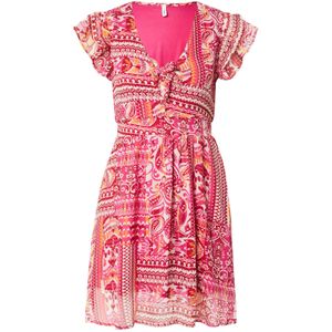 ONLY Jurk 'ONLASTA'  oranje / fuchsia / donkerroze / wit