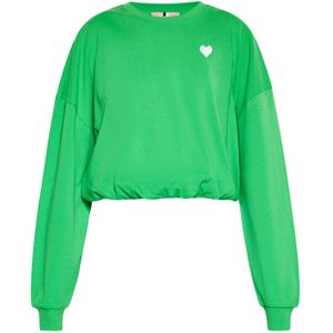 swirly Sweatshirt  groen / wit