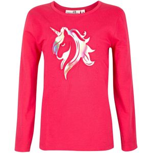 happy girls - Shirt - Rosa - Lange Mouw - Ronde Hals - Katoen