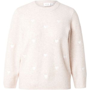 VILA Trui 'VIHEART'  beige / wit
