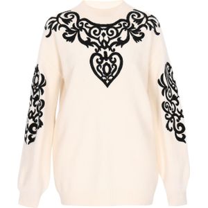 usha FESTIVAL Trui  zwart / offwhite