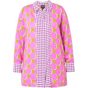 Ulla Popken Blouse  goudgeel / lila / pink / wit