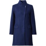 Liu Jo - Lange Damesjas - Wit - Opstaande Kraag - Klepzakken