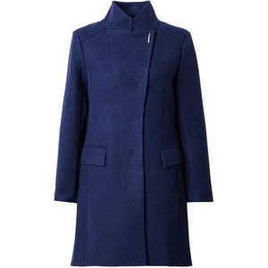 Liu Jo - Lange Damesjas - Wit - Opstaande Kraag - Klepzakken