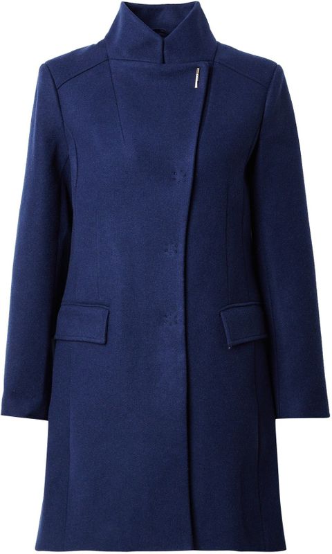 Liu Jo - Lange Damesjas - Wit - Opstaande Kraag - Klepzakken