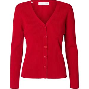 SELECTED - SLFCARLY - Gebreid Vest - Rood