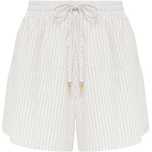 The Fated Broek 'MIMMI'  nude / wit