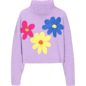 IZIA Oversized trui 'Fashion Look'  blauw / geel / lichtlila / pink