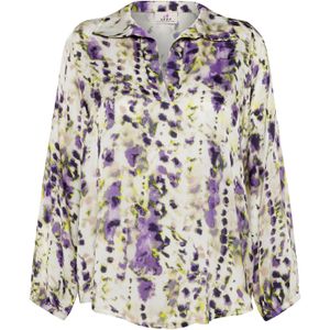 DEHA Blouse  crème / groen / lila / sering