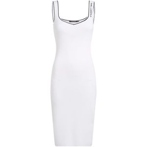 Karl Lagerfeld Gebreide jurk 'ESSENTIAL'  zwart / wit