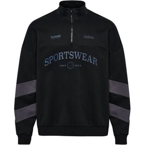 Hummel - Sweatshirt - Grijs/Zwart - Sweatstof - Losse Pasvorm