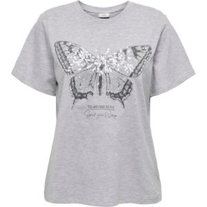 JDY Shirt 'JDYBIBBI'  antraciet / lichtgrijs