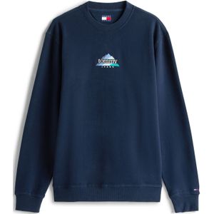 Tommy Jeans Sweatshirt 'DNA PLAY'  navy / aqua / lichtblauw / wit