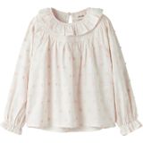 Loose Fit - Overhemd - Geweven Stof - Lange Mouwen - Ruches