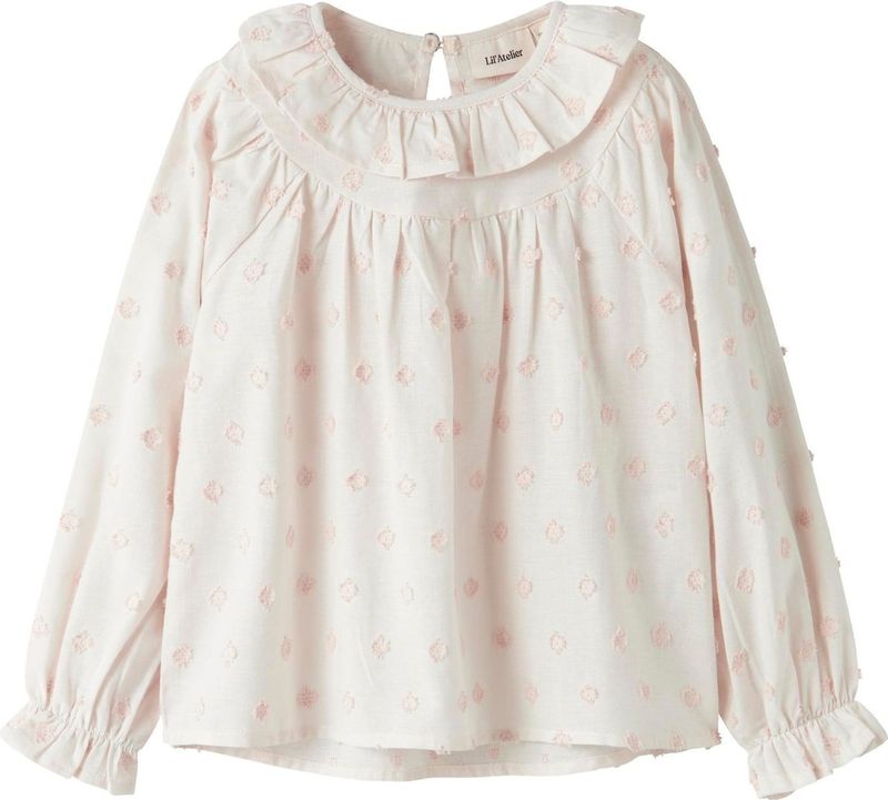 Loose Fit - Overhemd - Geweven Stof - Lange Mouwen - Ruches