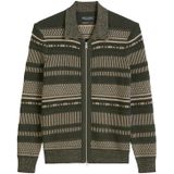 Marc O'Polo - Gebreid Jack - Katoenmix - Heren - Two-tone/gestructureerd