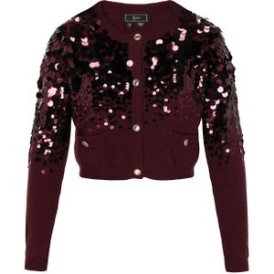 faina Gebreid vest  bourgogne