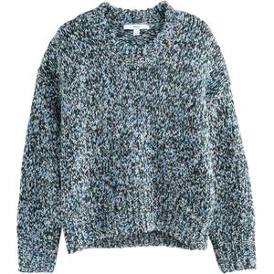 Next Trui  lichtblauw / bruin / wit