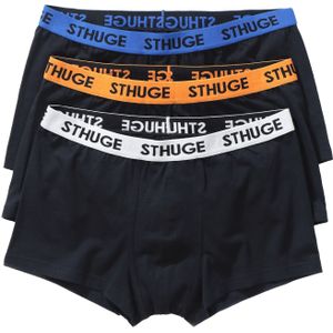 STHUGE Boxershorts  blauw / oranje / zwart / wit