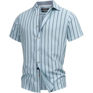 INDICODE JEANS Overhemd 'Lingo'  blauw / navy / wit