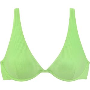 Venice Beach - Beugelbikinitop - Lime - Geribbelde Structuurstof