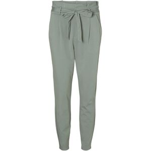 VERO MODA Cropped High Waist Tapered Fit Broek VMEVA Grijsgroen