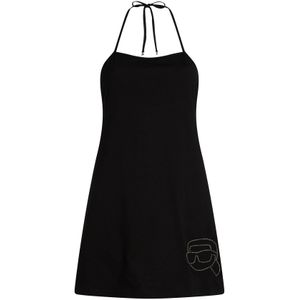 Karl Lagerfeld Strandjurk 'IKON RHINESTONE '  zwart