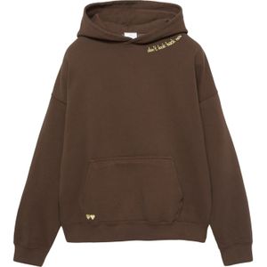 Pull&Bear Sweatshirt 'PACIFIC'  chocoladebruin / geel