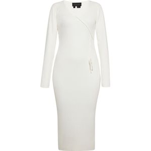 NAEMI Gebreide jurk  wolwit