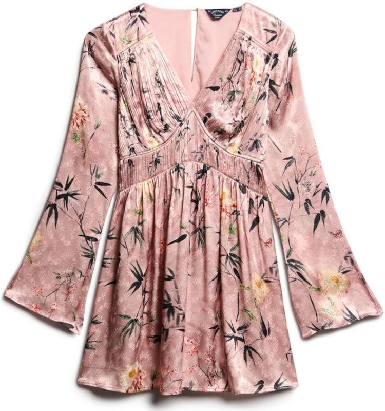 Superdry - W8011795a - Korte Jurk - Met Lange Mouwen