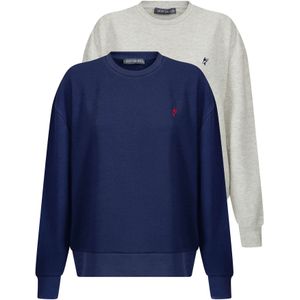 Jacey Quinn Sweatshirt  ecru / navy / rood