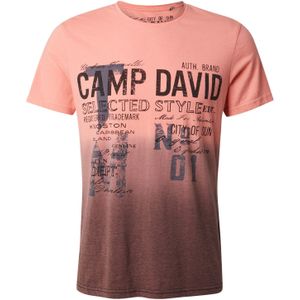 CAMP DAVID Shirt  wijnrood / watermeloen rood / zwart