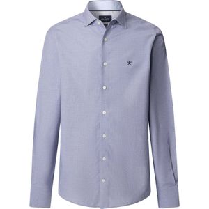 Hackett London Zakelijk overhemd 'Puppytooth'  nachtblauw / wit