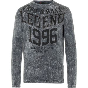 CIPO & BAXX Shirt  antraciet / zwart