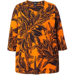 Ulla Popken Shirt  oranje / zwart