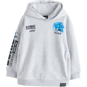 Next Sweatshirt 'Sonic'  blauw / grijs gemêleerd / zwart / wit