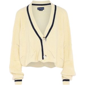 bridgeport Gebreid vest  ivoor / zwart