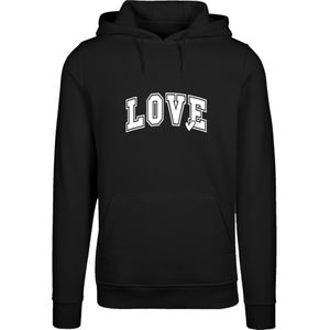 F4NT4STIC Sweatshirt 'Love University Valentinstag Herz'  zwart / wit