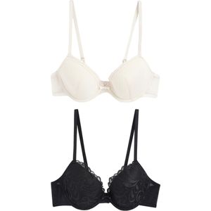 Next BH  crème / zwart