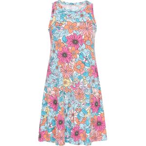 SANIKA Jurk 'Fashion Look'  azuur / oranje / donkerroze / wit