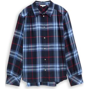 TOM TAILOR Blouse  navy / lichtblauw / rood