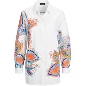 Goldner Blouse  lichtblauw / donkerblauw / oranje / wit