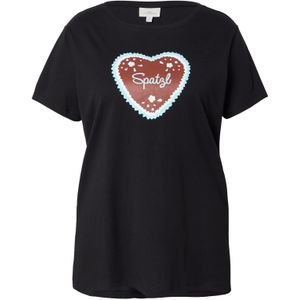 ONLY - CARMAKOMA - Shirt - Zwart - Korte Mouwen - Regular Fit