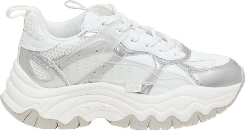 BUFFALO Sneakers laag  zilver / wit