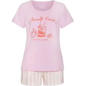 Vivance - Dreams - Shortama - Roze/wit gestreept - Set van 2
